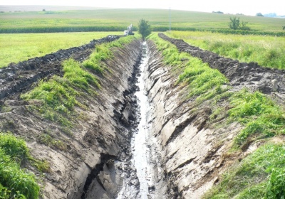 Úprava koryta potoka Obec Těmice